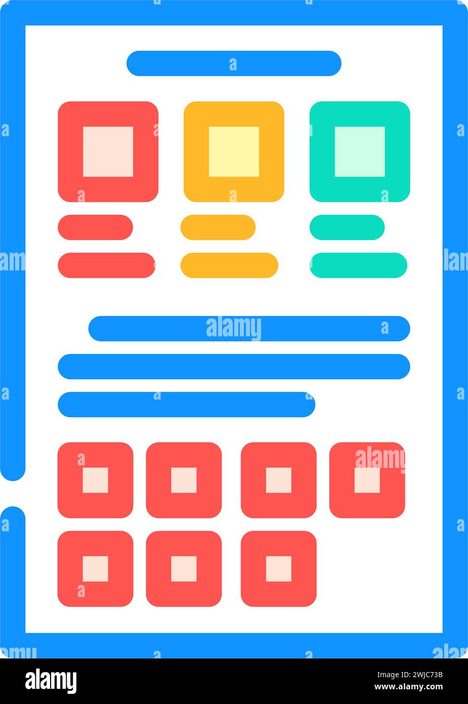 style guide ux ui design color icon vector illustration Stock Vector ...