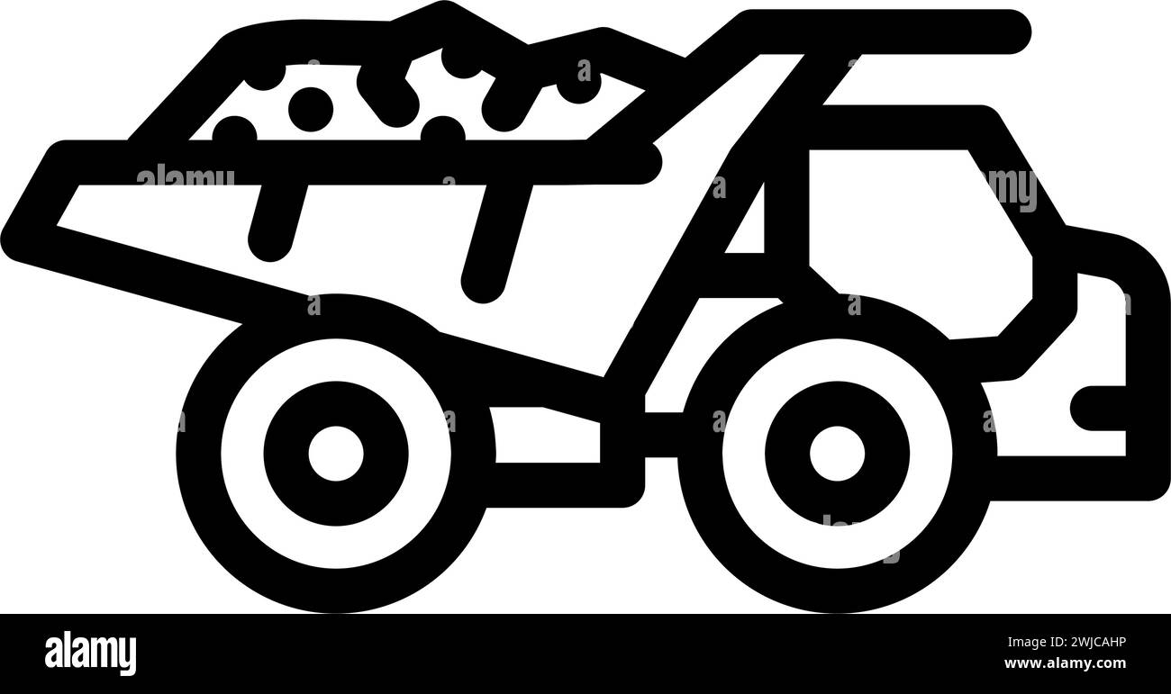 crane hook construction vehicle line icon vector illustration Stock ...