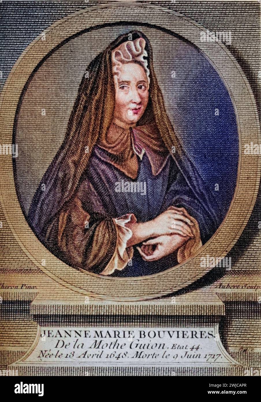 Jeanne-Marie Bouvier de La Motte Guyon geb. 13. April 1648 in Montargis gest. 9. Juni 1717 in Blois war eine bedeutende römisch-katholische Mystikerin Stock Photo