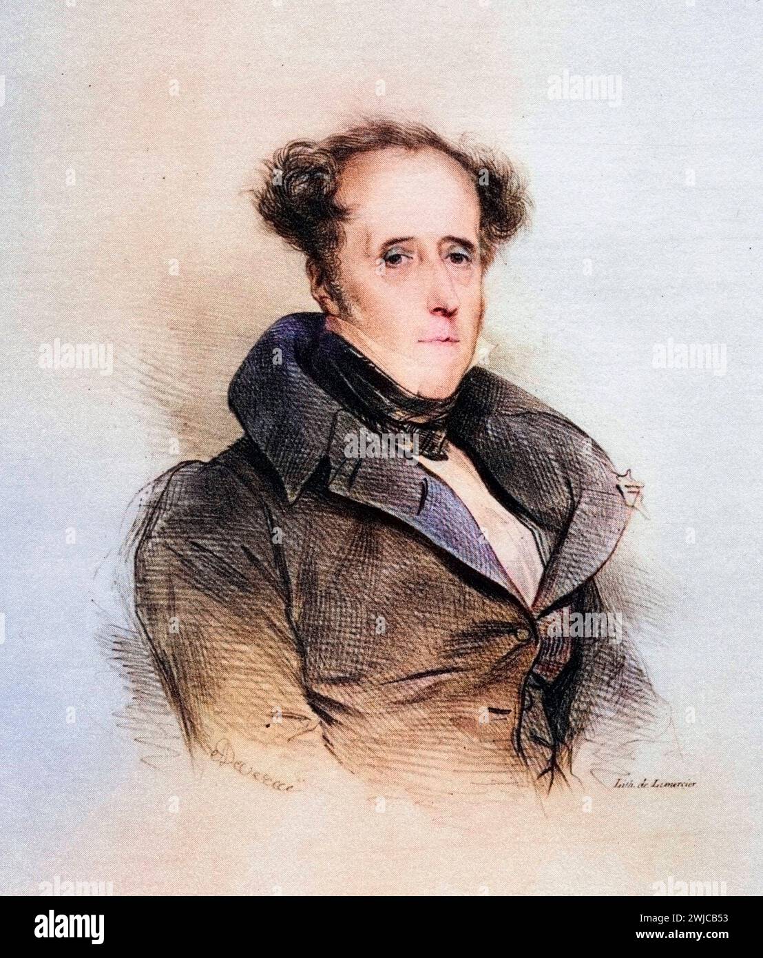 Francois-Rene, vicomte de Chateaubriand geb. 4. September 1768 in Saint-Malo gest. 4. Juli 1848 in Paris war ein französischer Schriftsteller, Politik Stock Photo