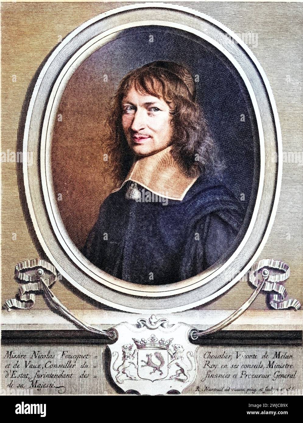 Nicolas Fouquet geb. 23. Februar 1615 in Paris gest. 23. März 1680 in der Festung von Pignerol, Marquis von Belle Isle, Vicomte von Melun und von Vaux Stock Photo