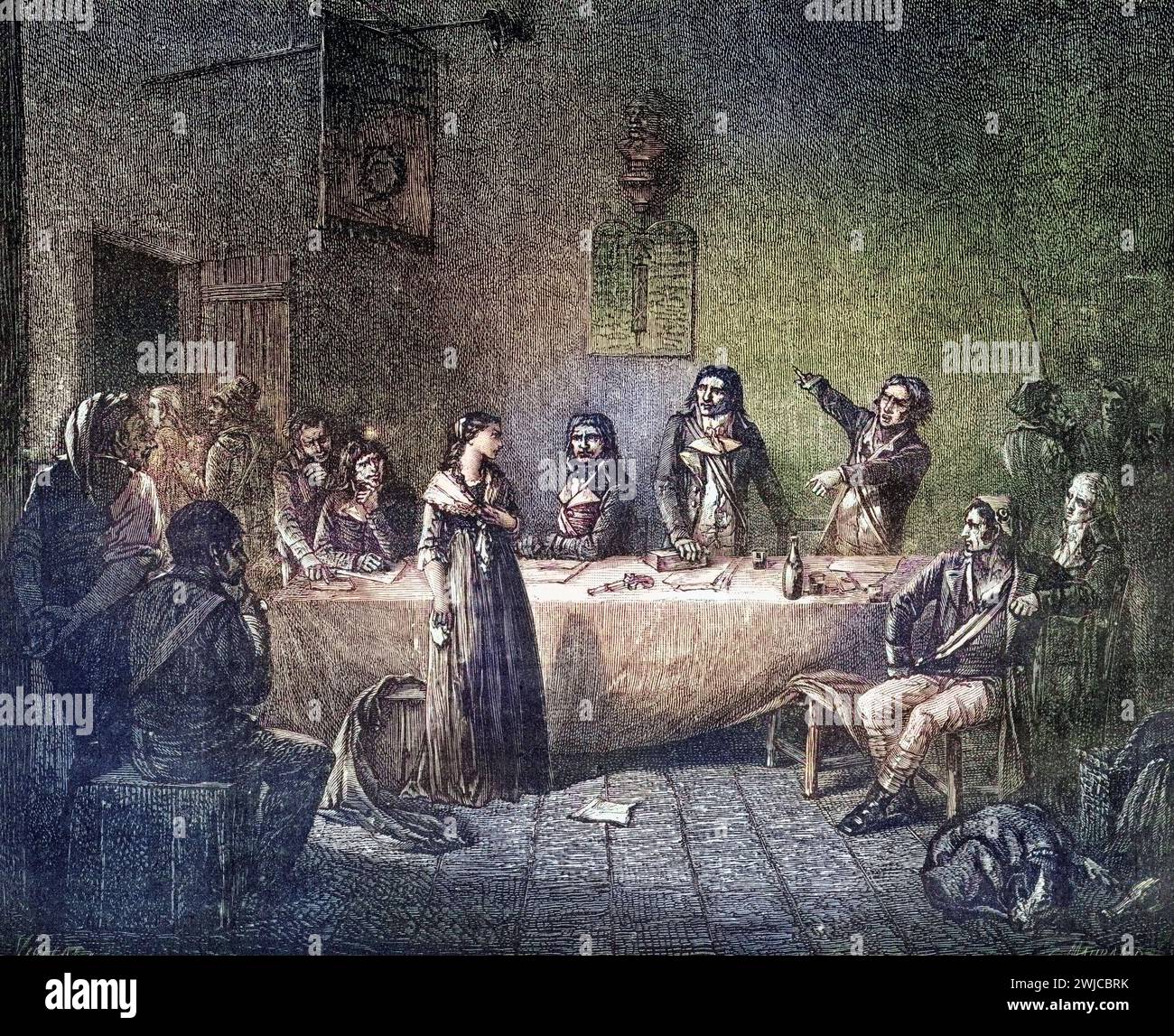 Cecile Renault geb. 1774 in Paris gest. 17. Juni 1794 in Paris ist eine historische Figur der Französischen Revolution, Historisch, digital restaurier Stock Photo