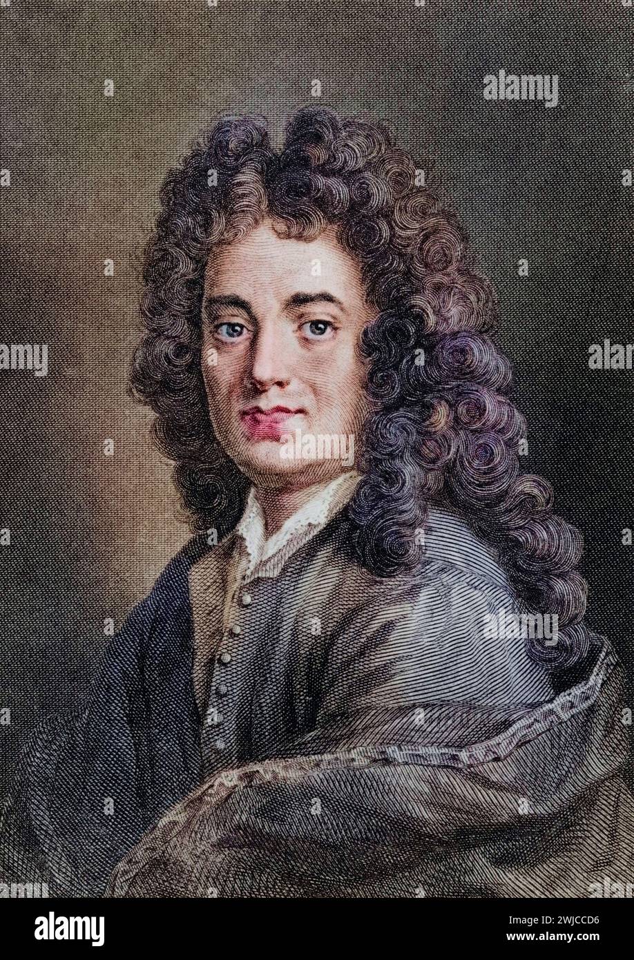 Jean de La Bruyere geb. 16. August 1645 in Paris gest. 10. Mai 1696 in Versailles war ein französischer Schriftsteller, Historisch, digital restaurier Stock Photo