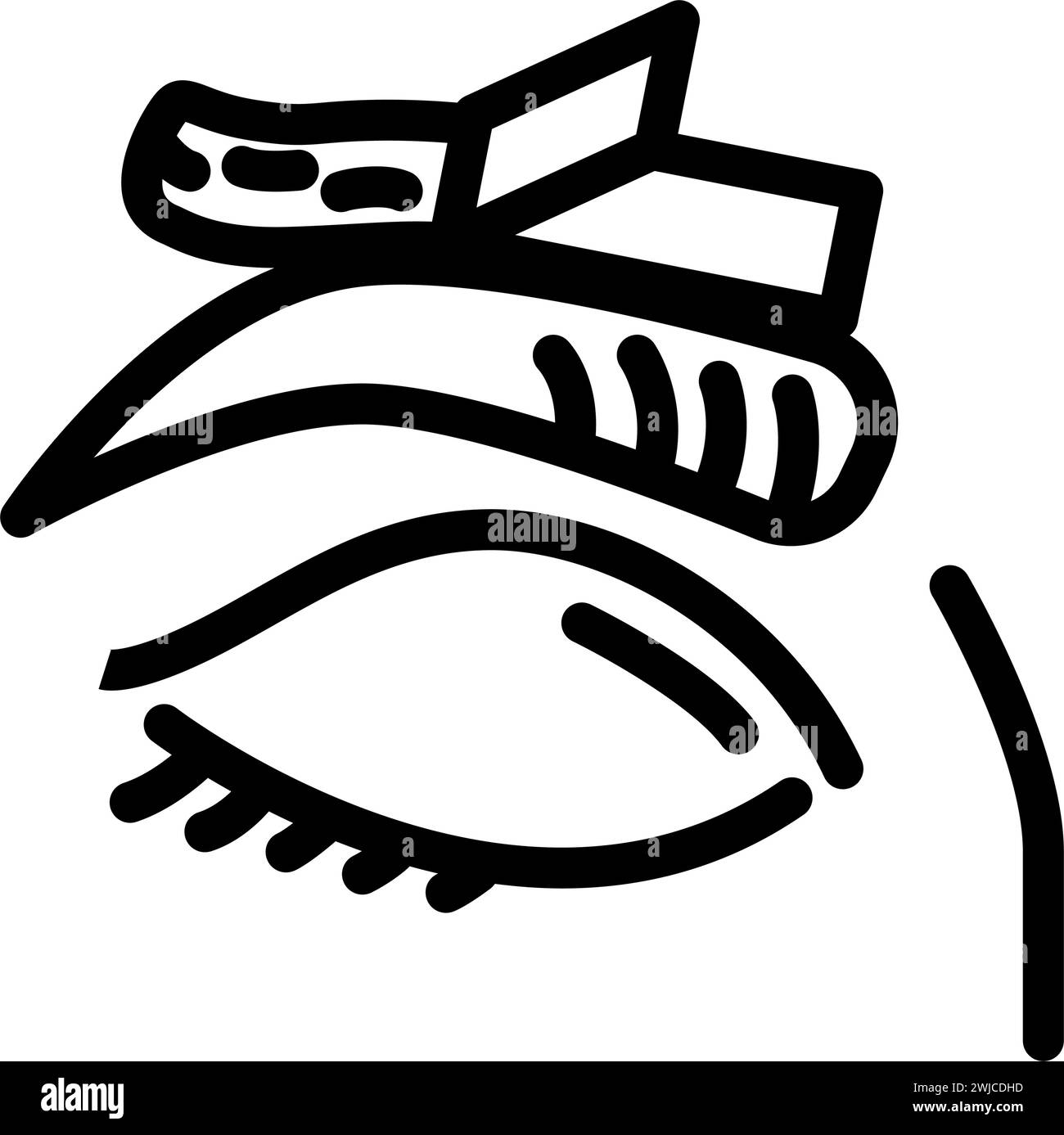 eyebrow hair removal female line icon vector illustration Stock Vector