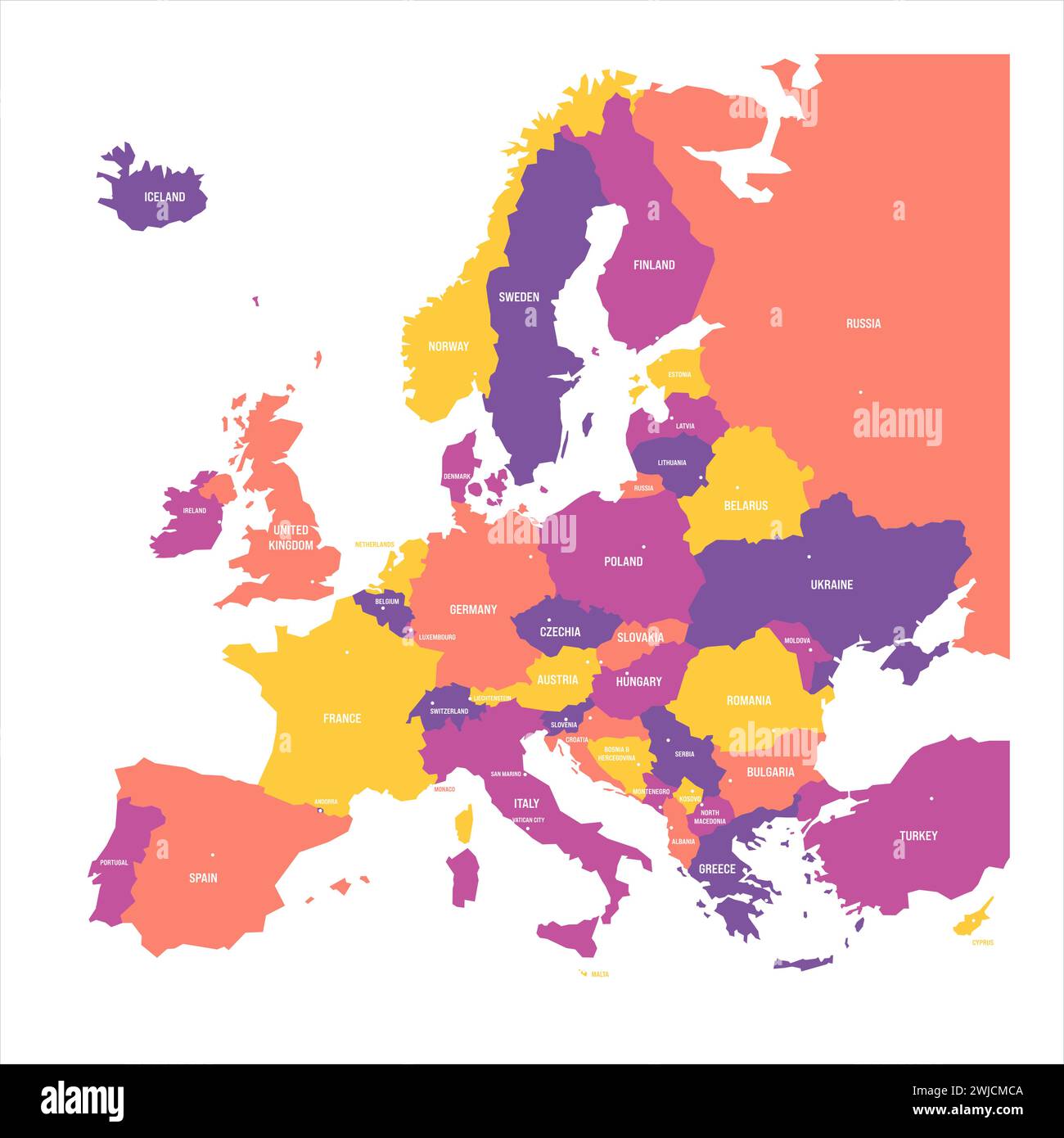 Political Map Of Europe Blue Colored Vector Map With Capital Cities Of Political Map Of Europe Blue Colored Vector Map With Capital Cities Of European Countries 2WJCMCA