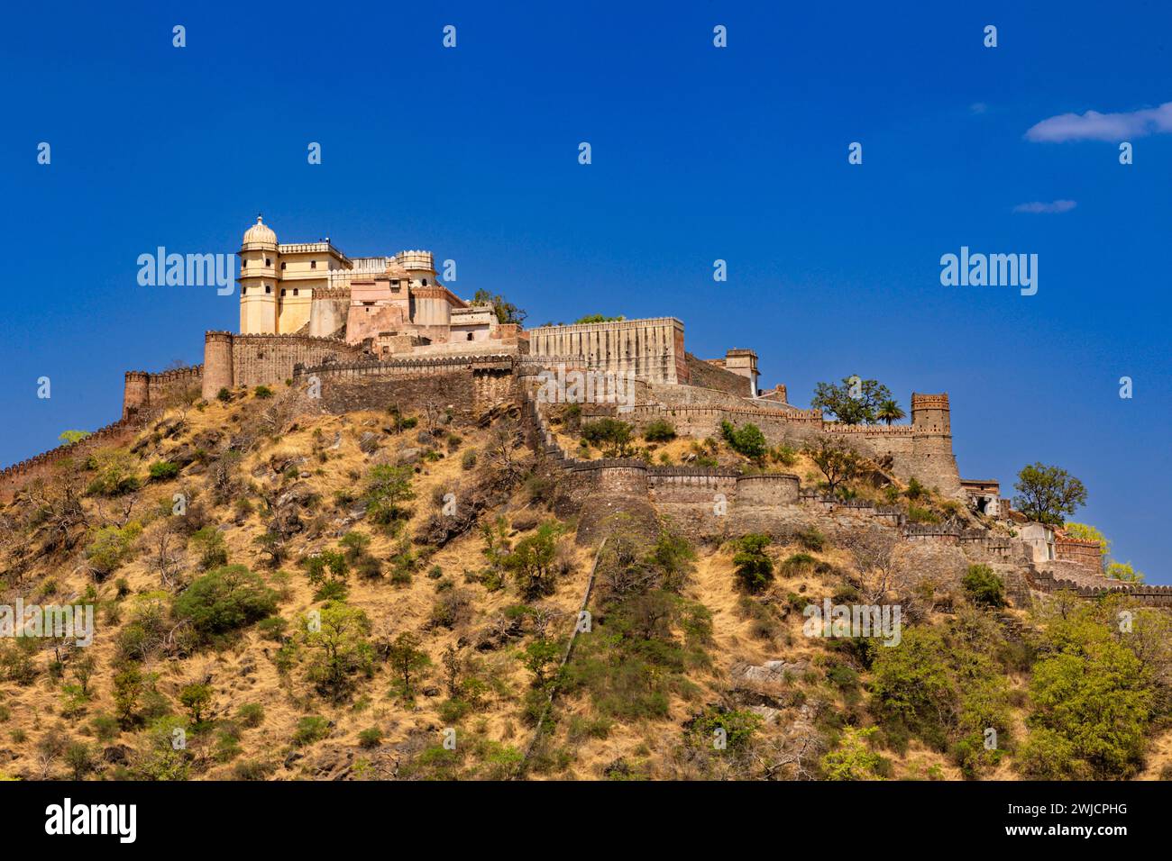 Kumbhalgarh, die grosse indische Mauer, Rajasthan, Indien Stock Photo