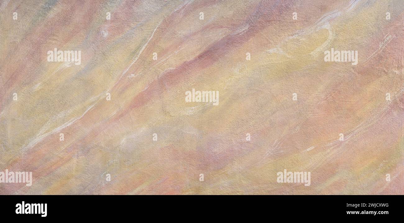 Painted pastel-colored pattern on a wall Stock Photo
