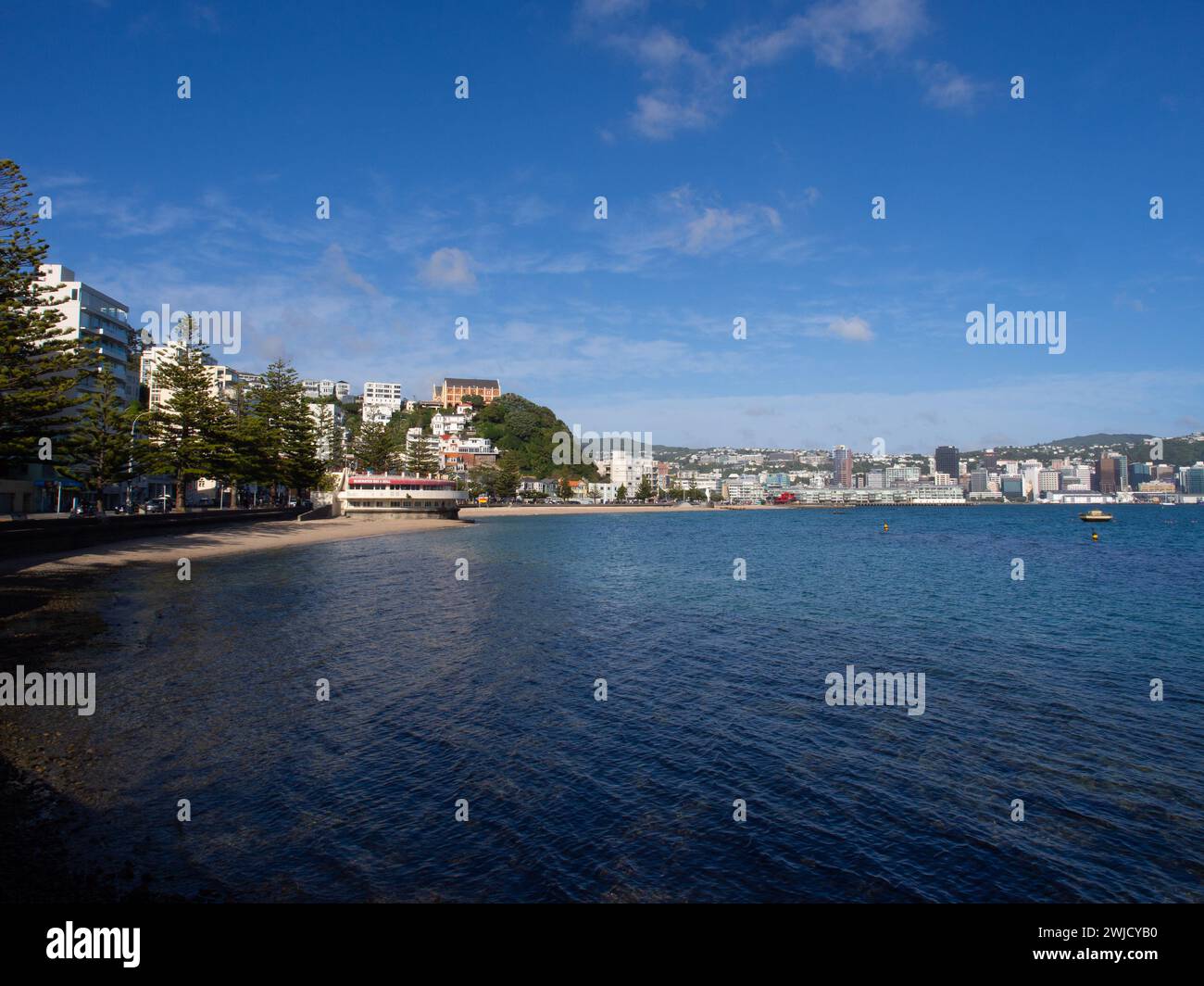 Oriental Bay And Wellington City Stock Photo