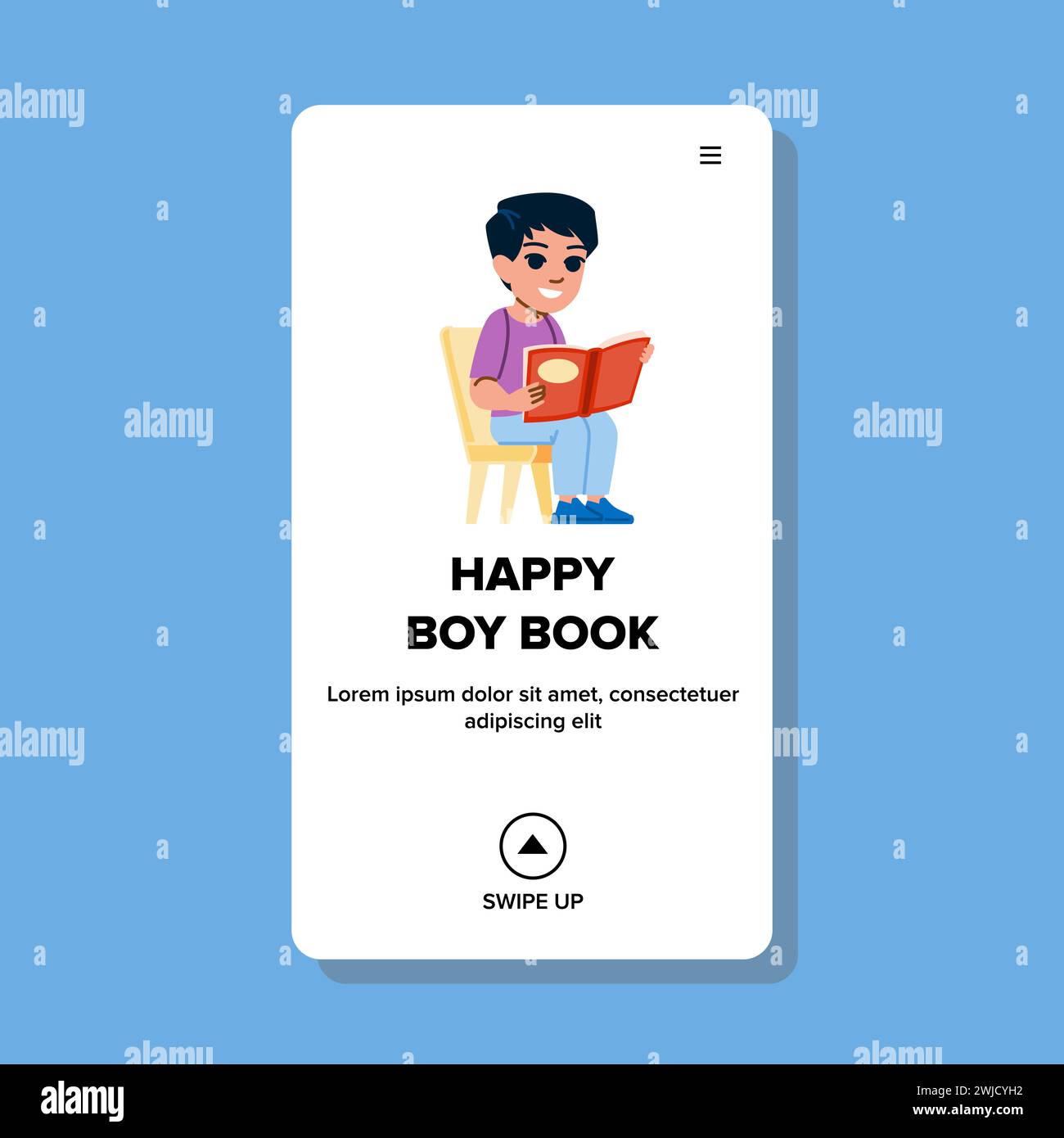 school happy book boy vector Stock Vector Image & Art - Alamy