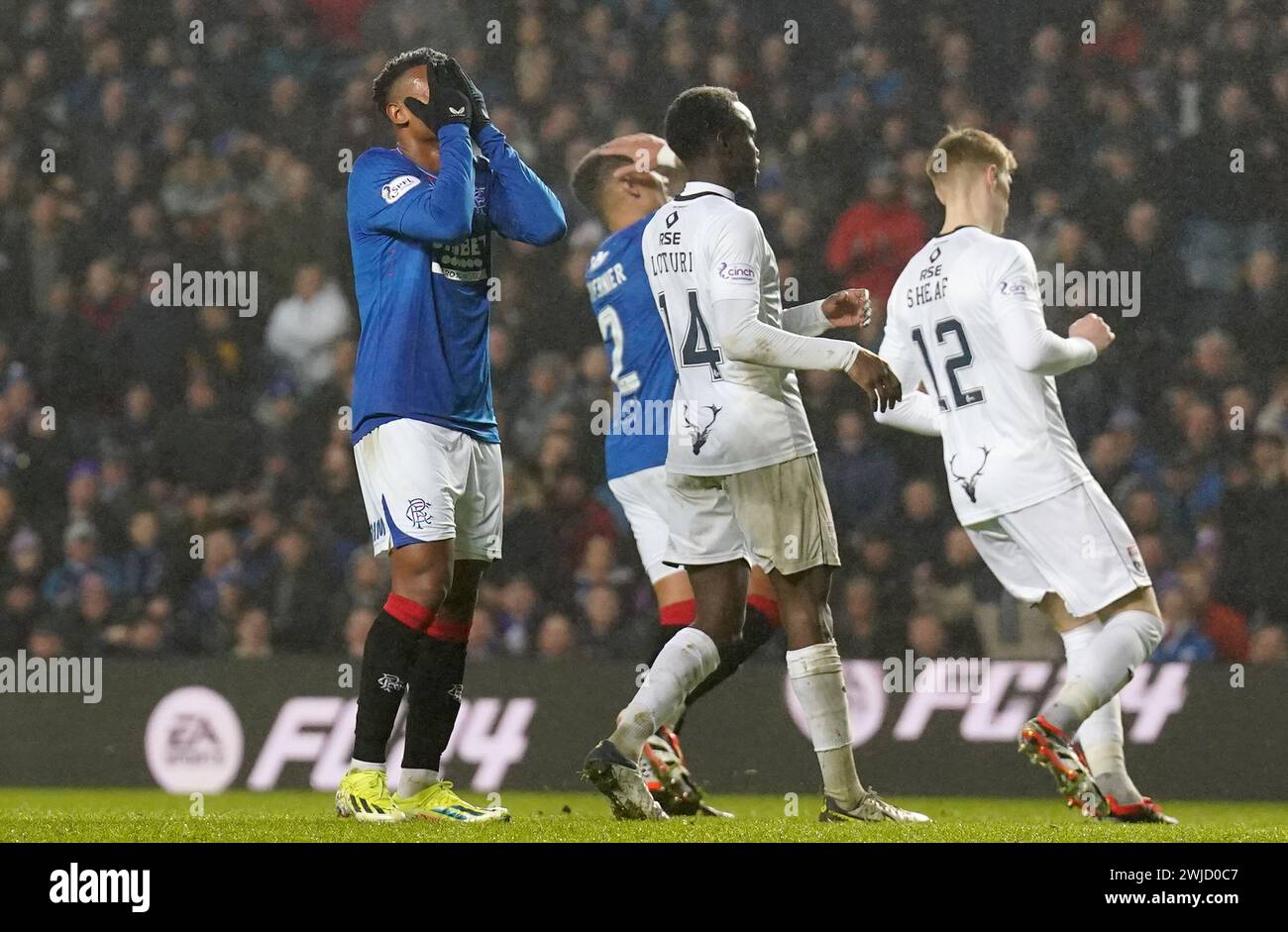 Rangers' Oscar Cortes reacts after a missed chance during the cinch ...