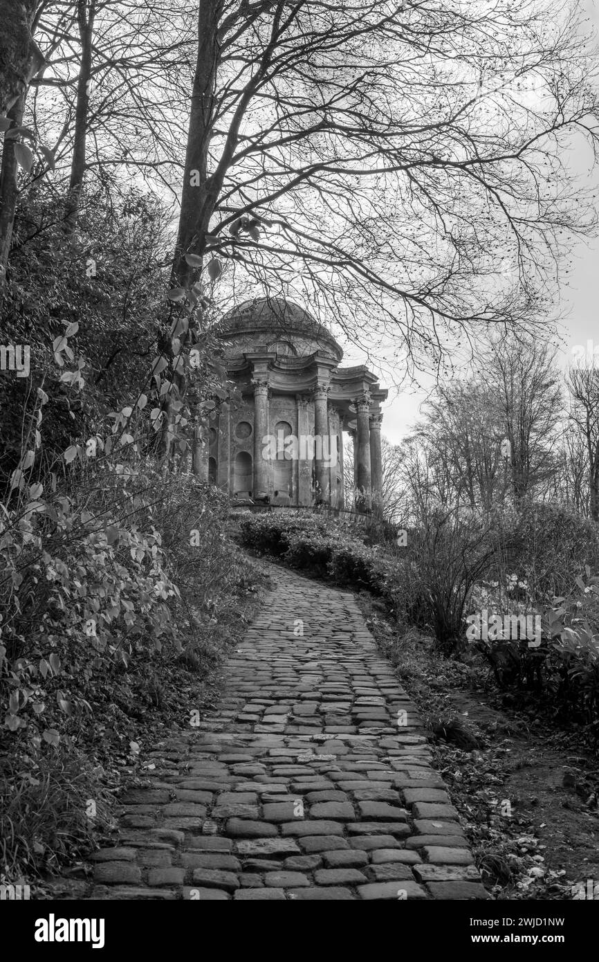 Photo of the Temple Of Apollo in Stourhead Gardens. Stock Photo