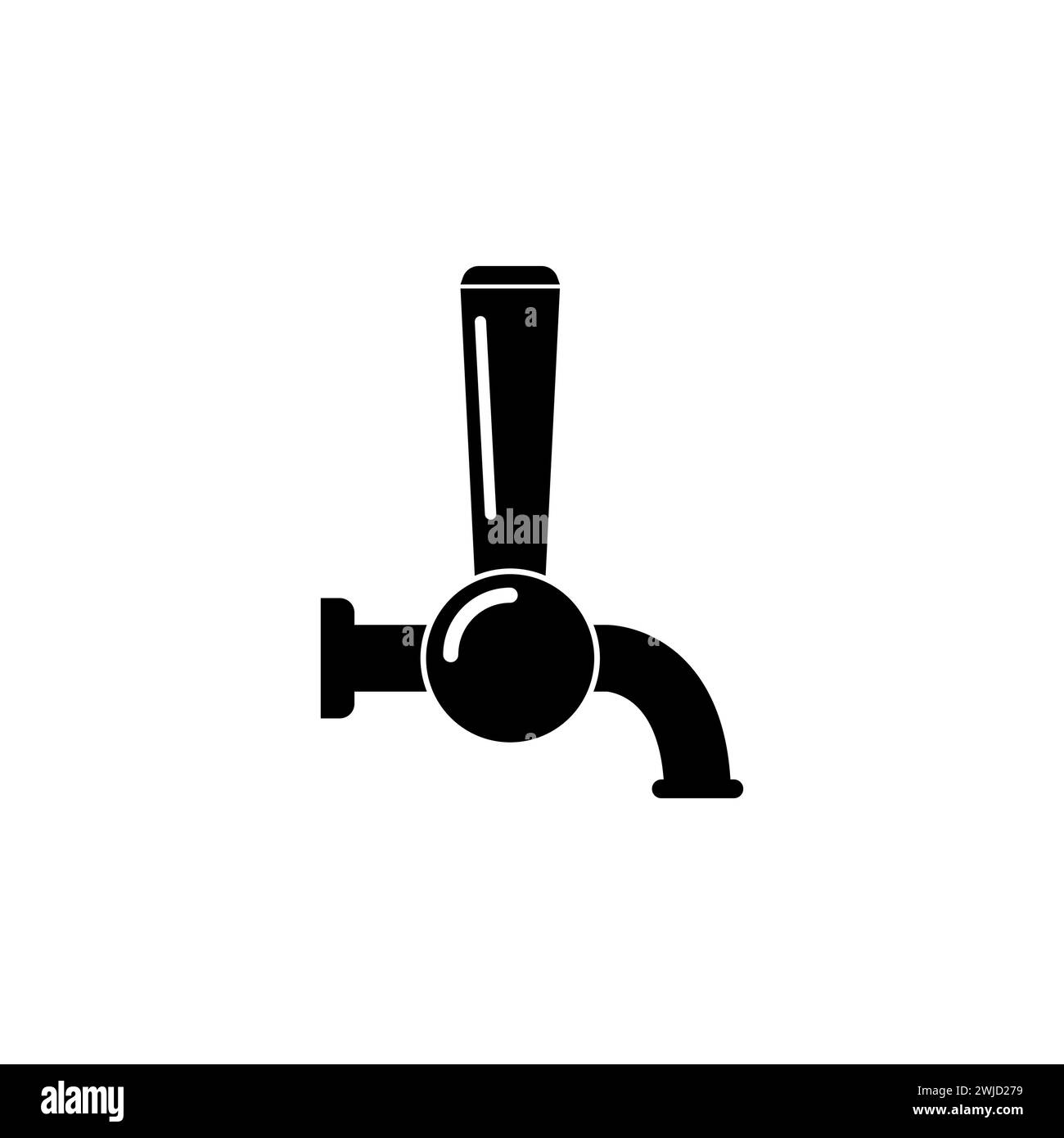 Beer Crane flat vector icon. Simple solid symbol isolated on white background Stock Vector