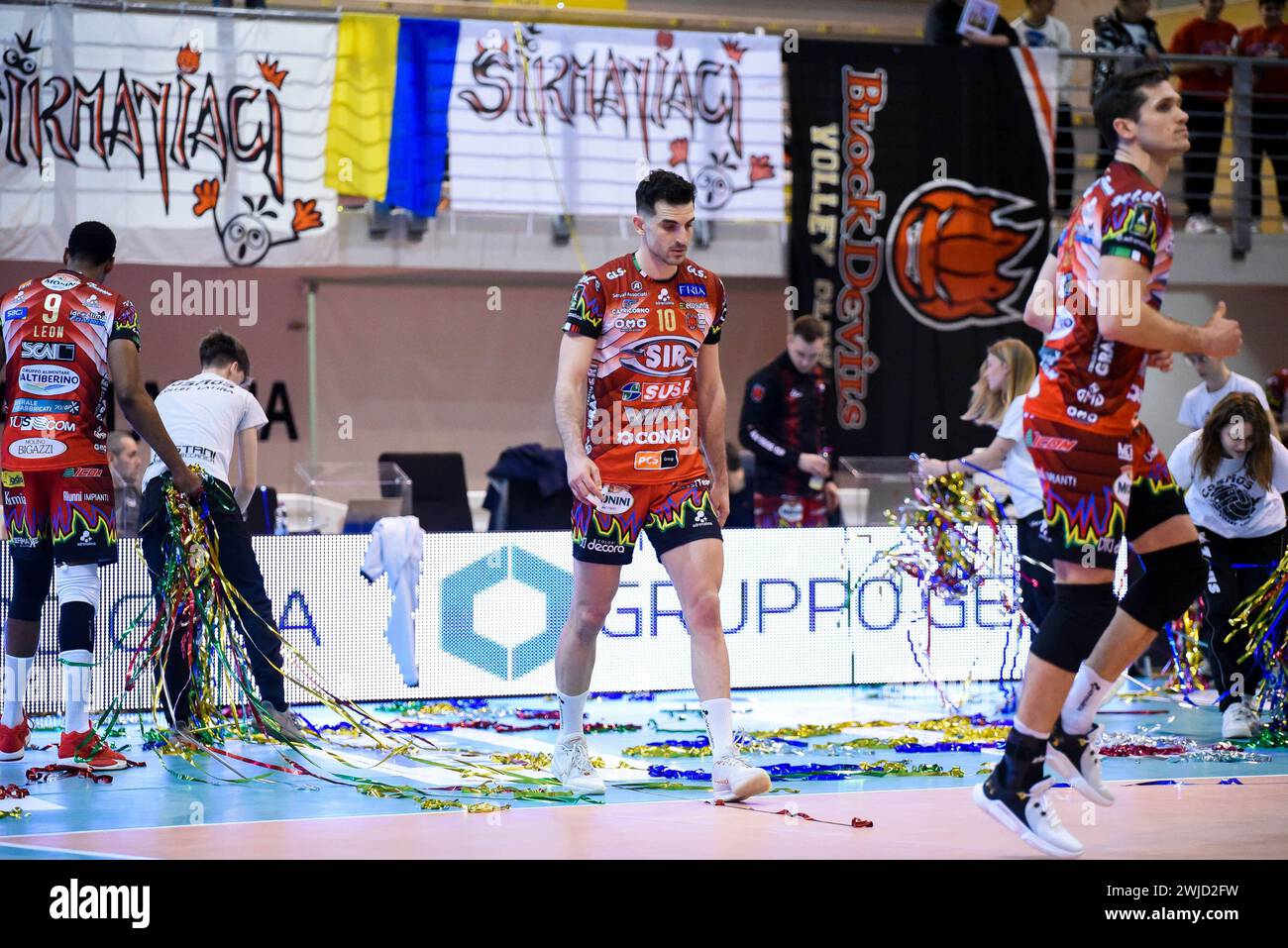 Latina, Italy. 14th Feb, 2024. (Sir Safety Susa Vim Perugia) during