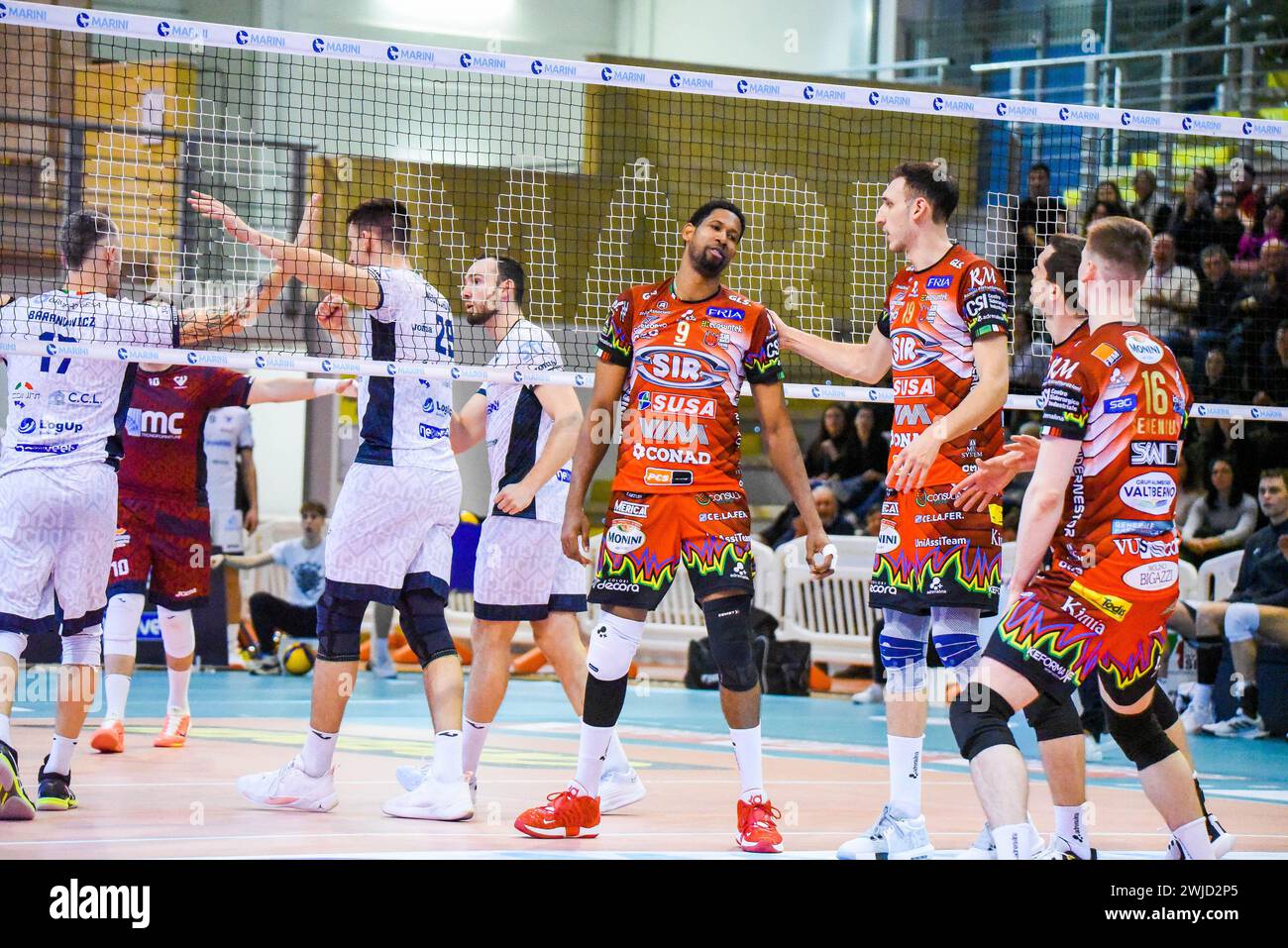 Latina, Italy. 14th Feb, 2024. (Sir Safety Susa Vim Perugia) during