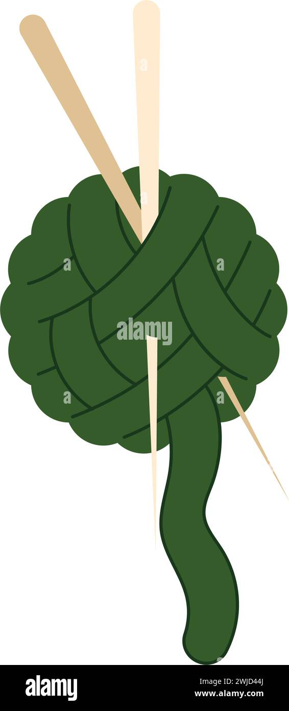 Balls of yarn with knitting needles Vector Stock Vector Image & Art - Alamy