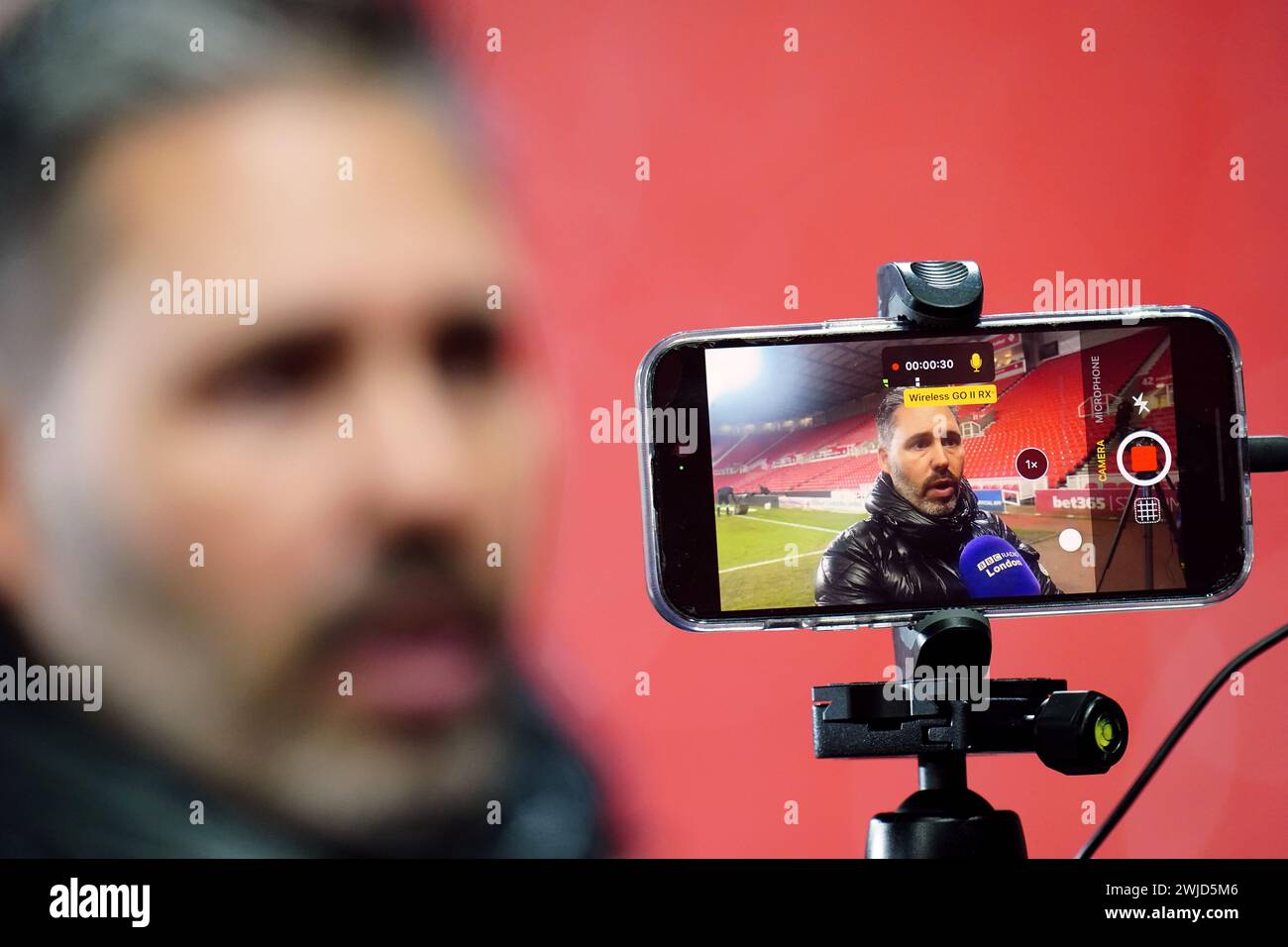 Queens Park Rangers manager Marti Cifuentes is interviewed after the
