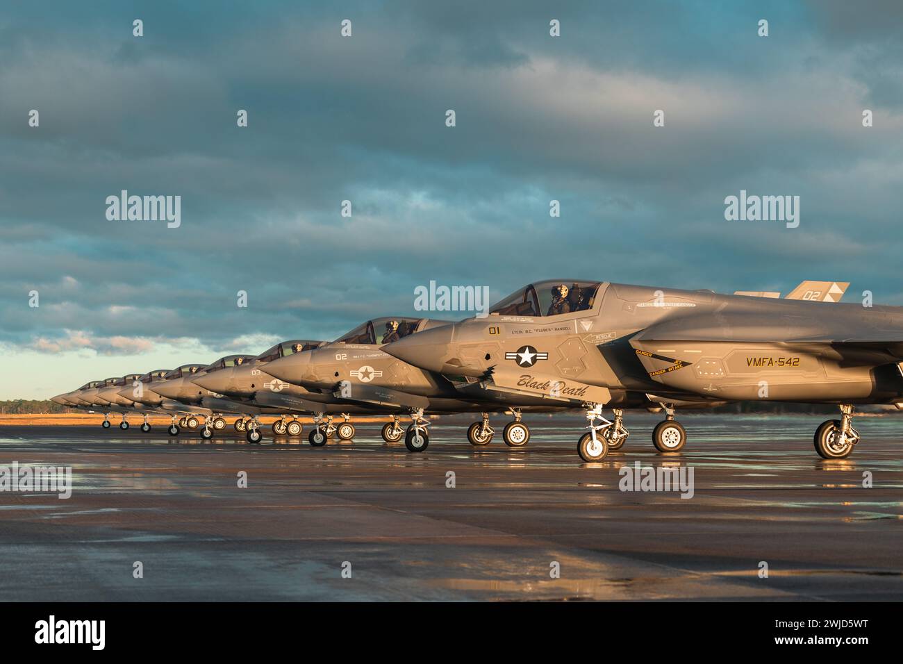 U.S. Marine Corps pilots with Marine Fighter Attack Squadron (VMFA) 542