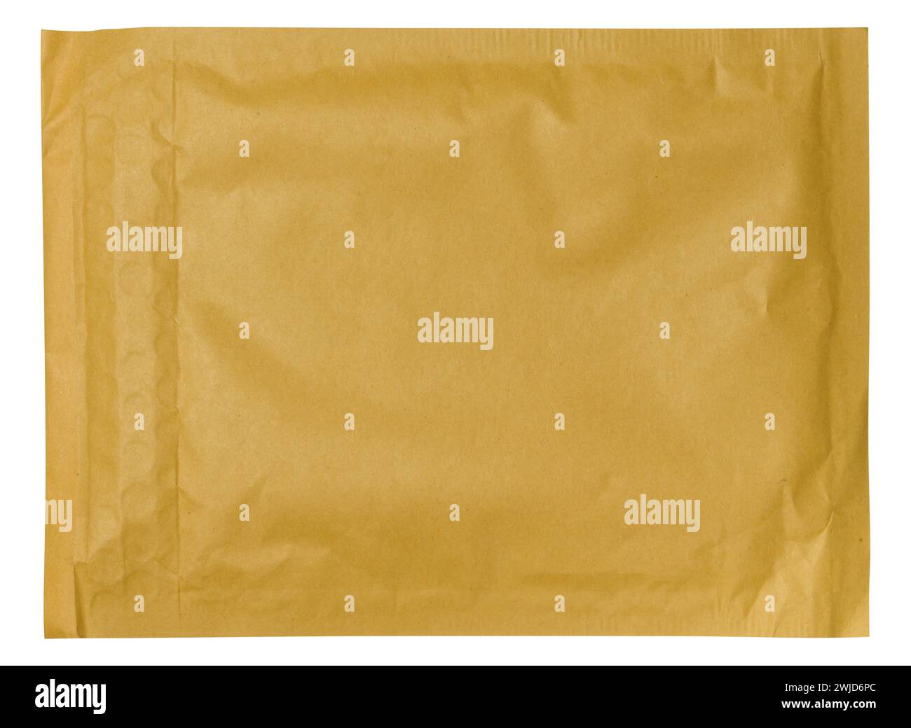 Rectangular envelope made of brown paper on isolated background Stock Photo