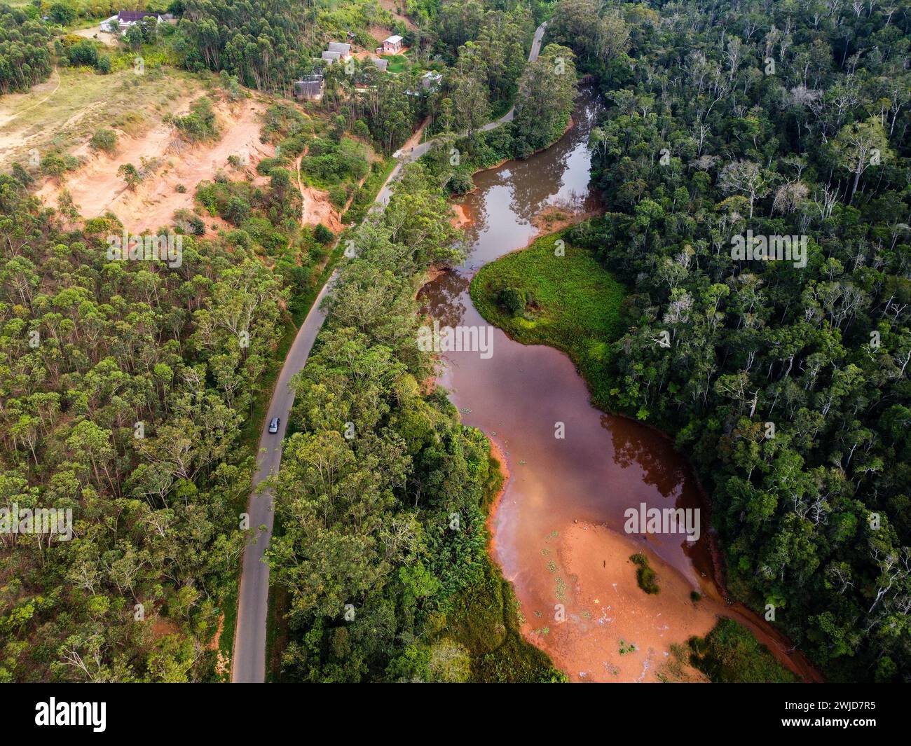 Drone jungle road hi-res stock photography and images - Alamy