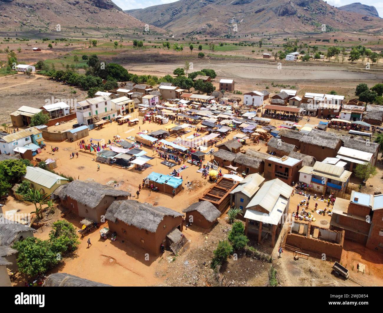 Local african market, Madagascar Stock Photo