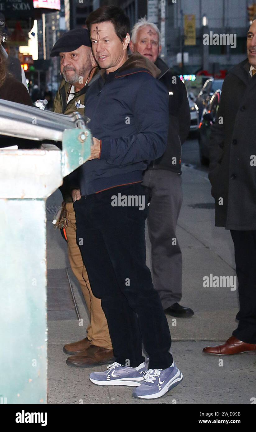 NEW YORK, NY FEBRUARY 14 Mark Wahlberg seen at The Late Show with