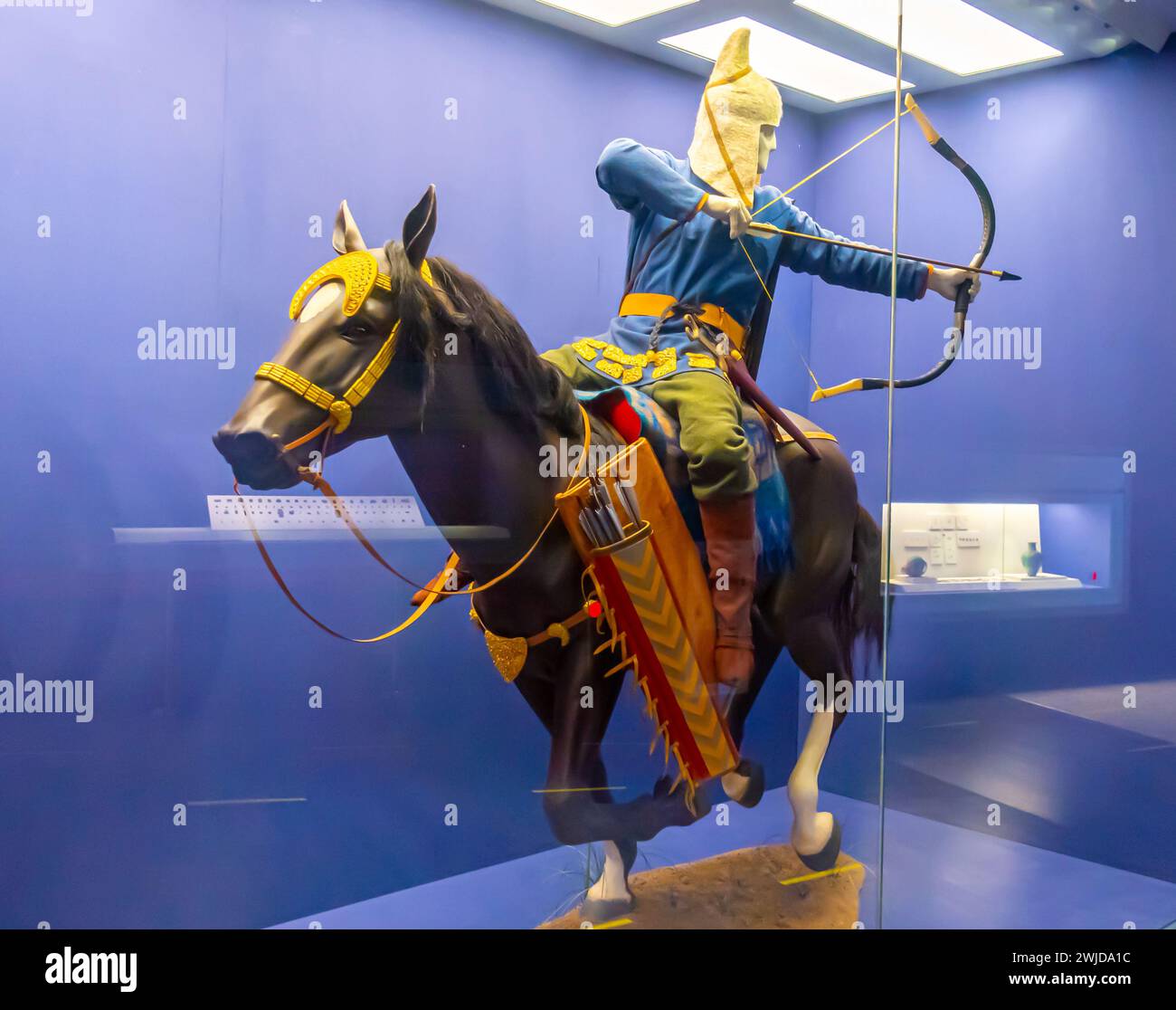 Reconstruction of a horse equipment, 8-7 century BC, Zhalauly Kazakhstan Stock Photo