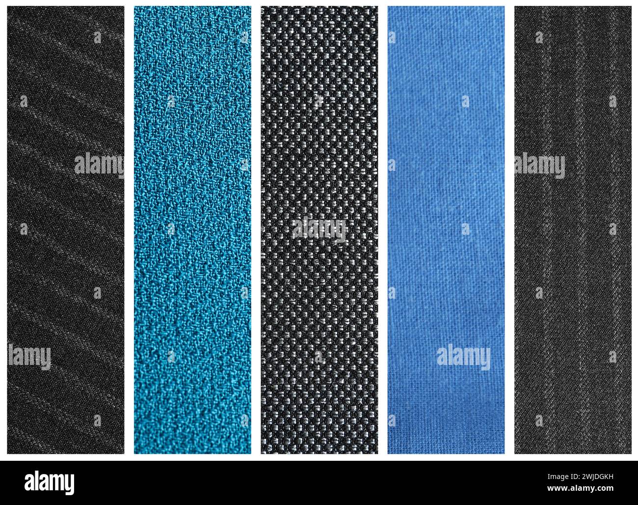 Textures of different colorful fabrics, top view Stock Photo - Alamy