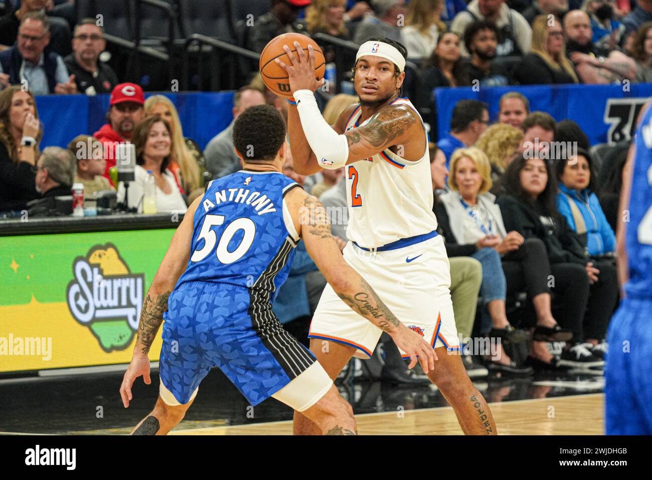 Orlando, Florida, USA, February 14, 2024, New York Knicks guard Miles