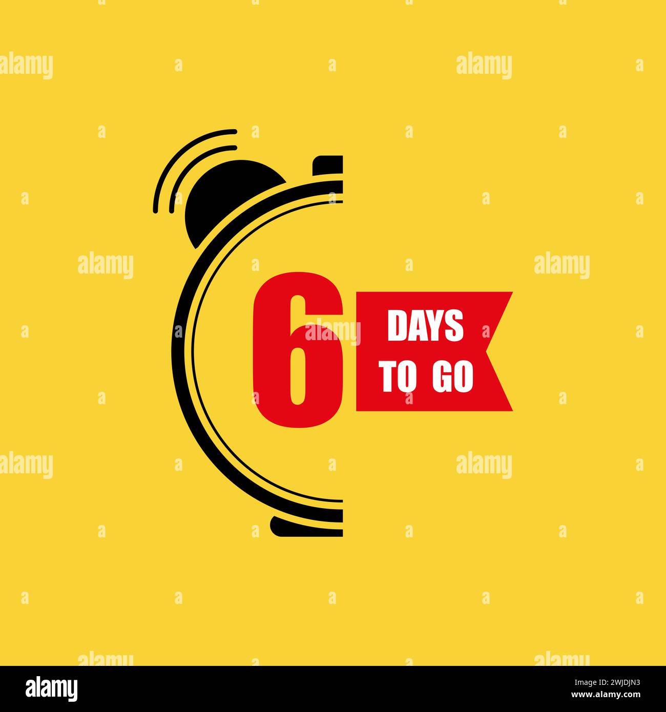6 days to go last countdown. 6 days only. Six days go sale price offer ...