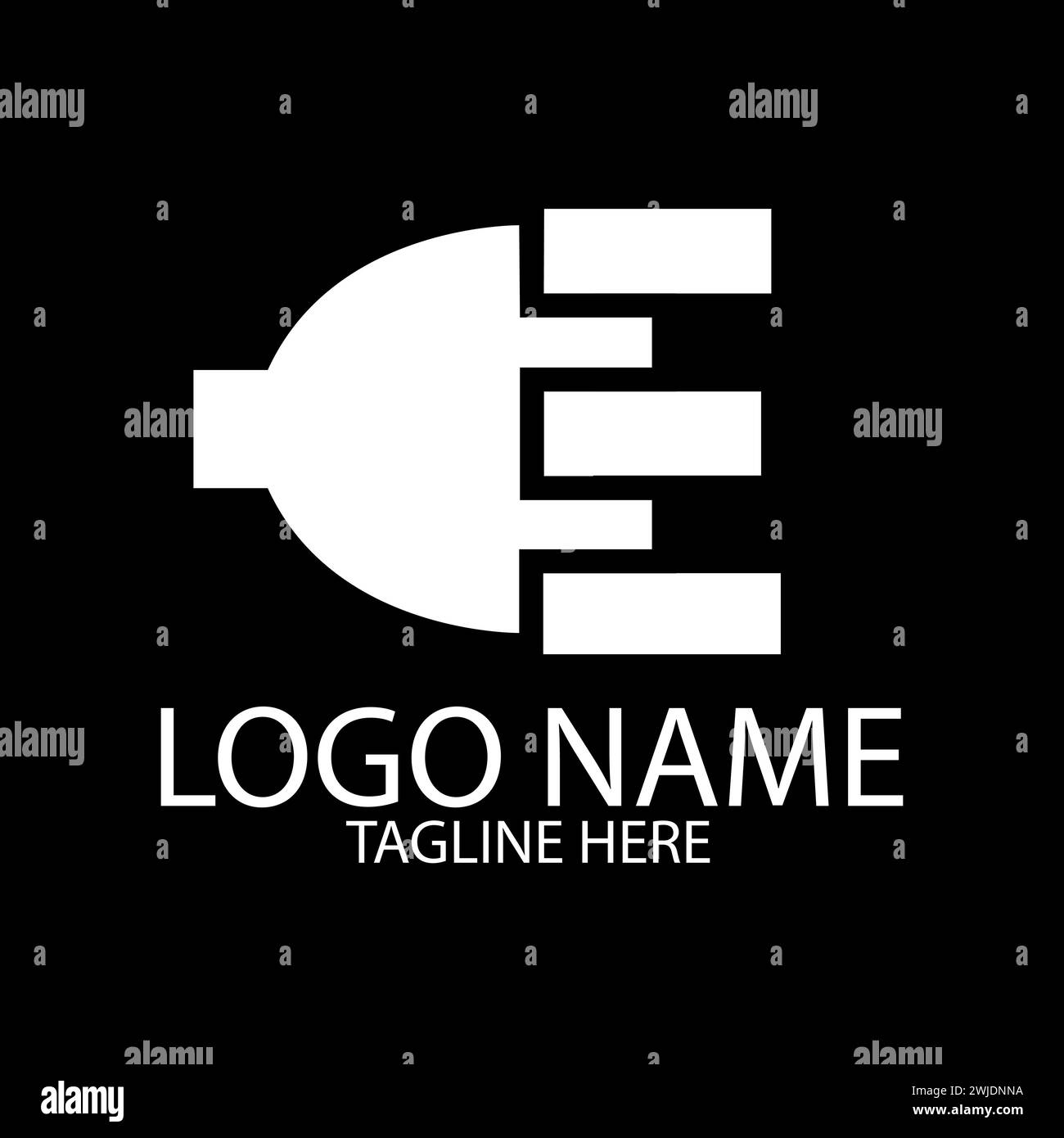 letter E electric logo design vector Stock Vector Image & Art - Alamy