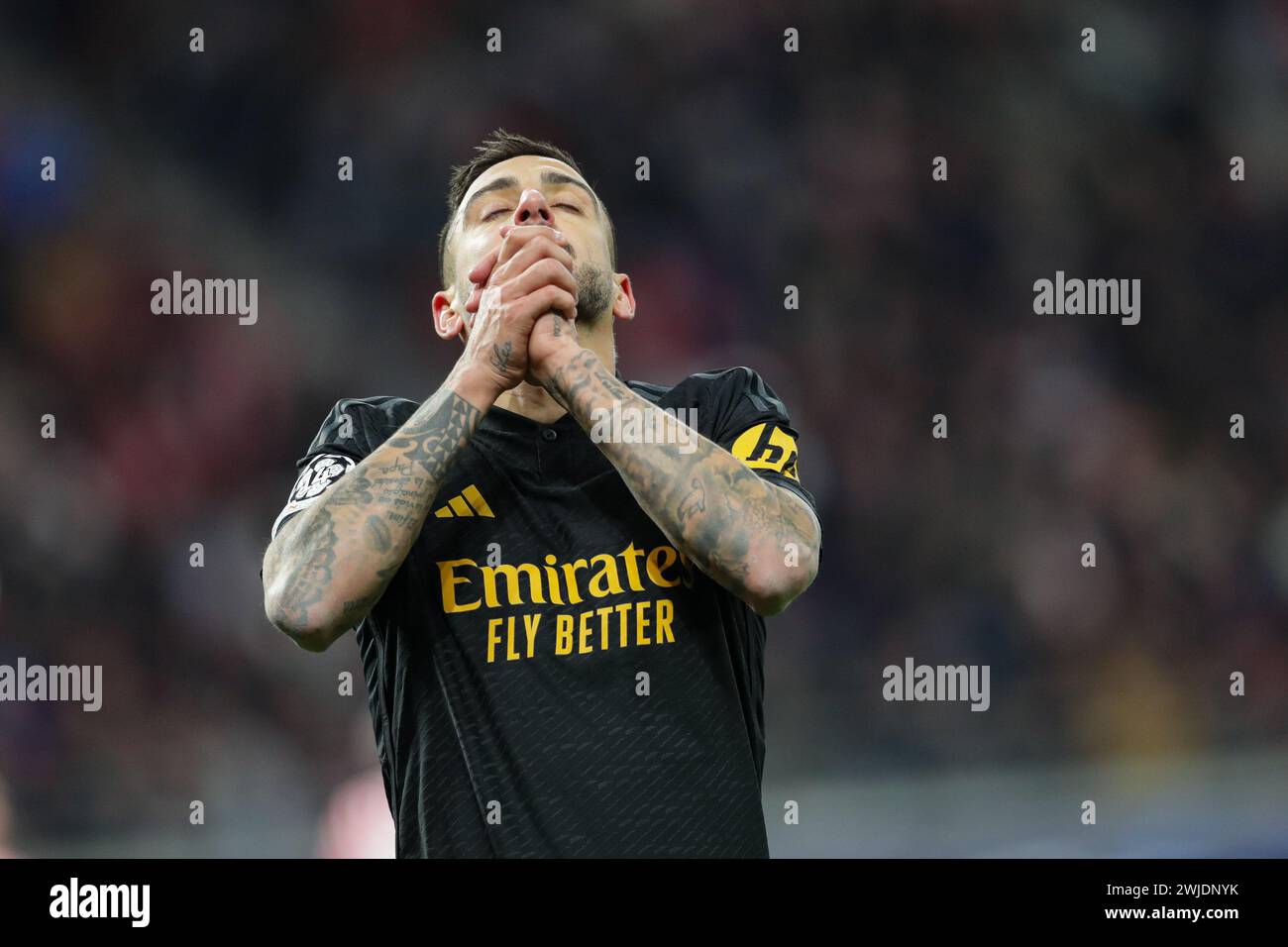 Leipzig, Germany. 13th Feb, 2024. Jose Luis Sanmartin Mato of Real Madrid seen during the UEFA Champions League match between RB Leipzig and Real Madrid at RedBull Arena. Final score; RB Leipzig 0:1 Real Madrid. Credit: SOPA Images Limited/Alamy Live News Stock Photo