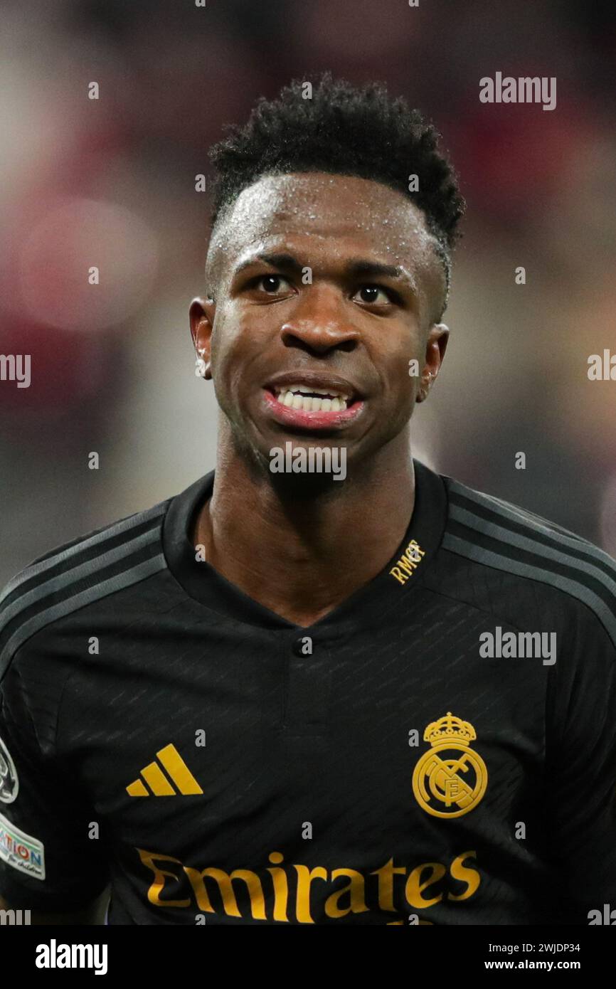 Leipzig, Germany. 13th Feb, 2024. Vinicius Junior of Real Madrid seen ...