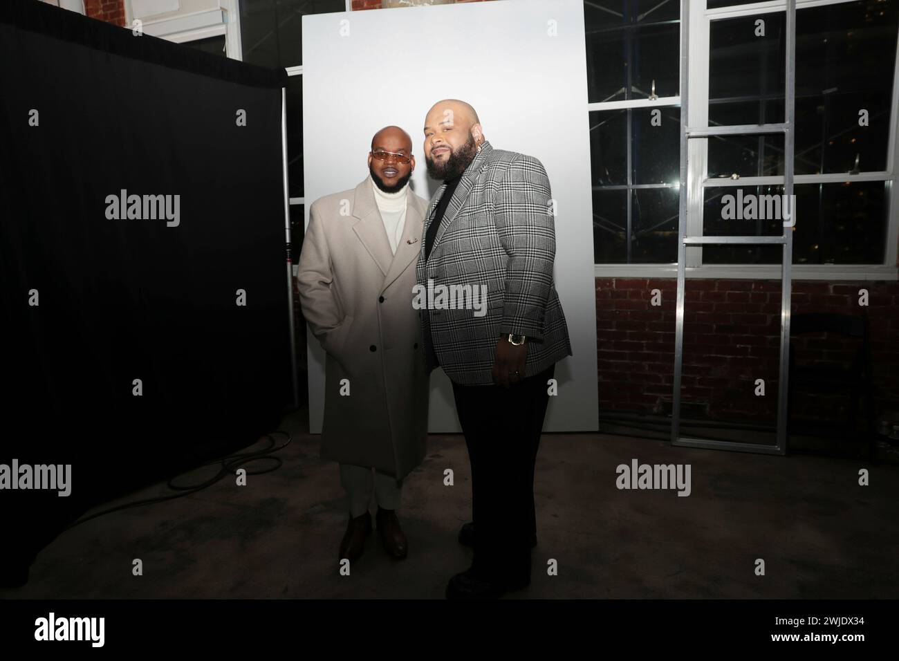 New York, USA, February 12, 2024 - Fashion designer Sergio Hudson ...