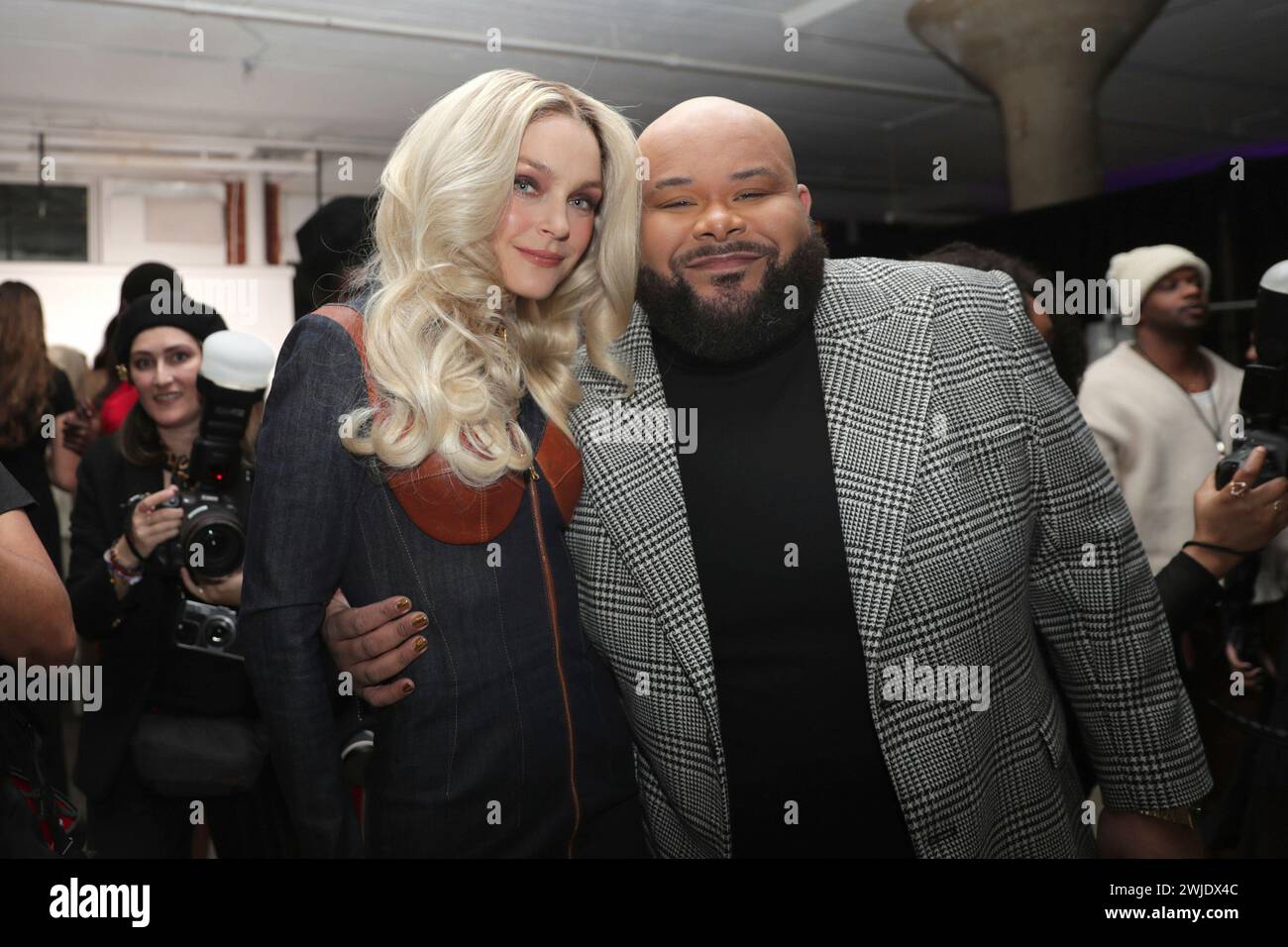 New York, USA, February 12, 2024 - Fashion designer Sergio Hudson ...