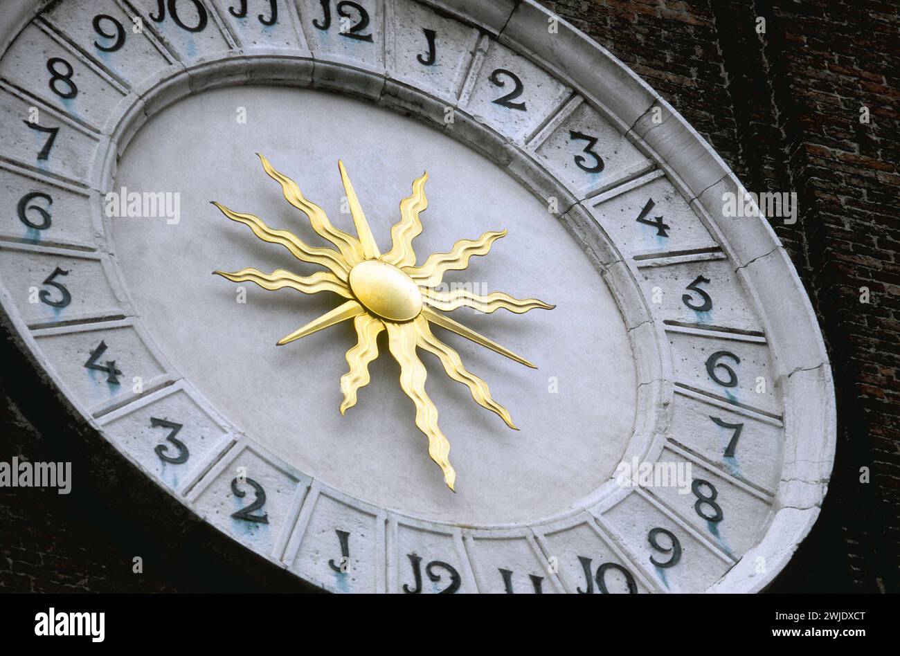 Sun Clock, Venice, Italy, Europe Stock Photo