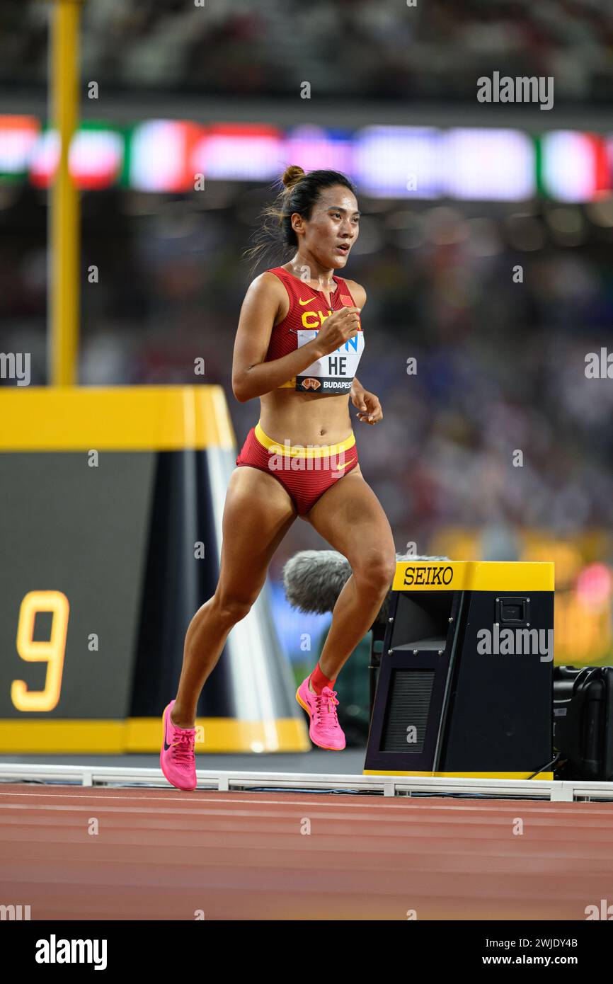 Wuga HEparticipating in the 5000 meters at the World Athletics