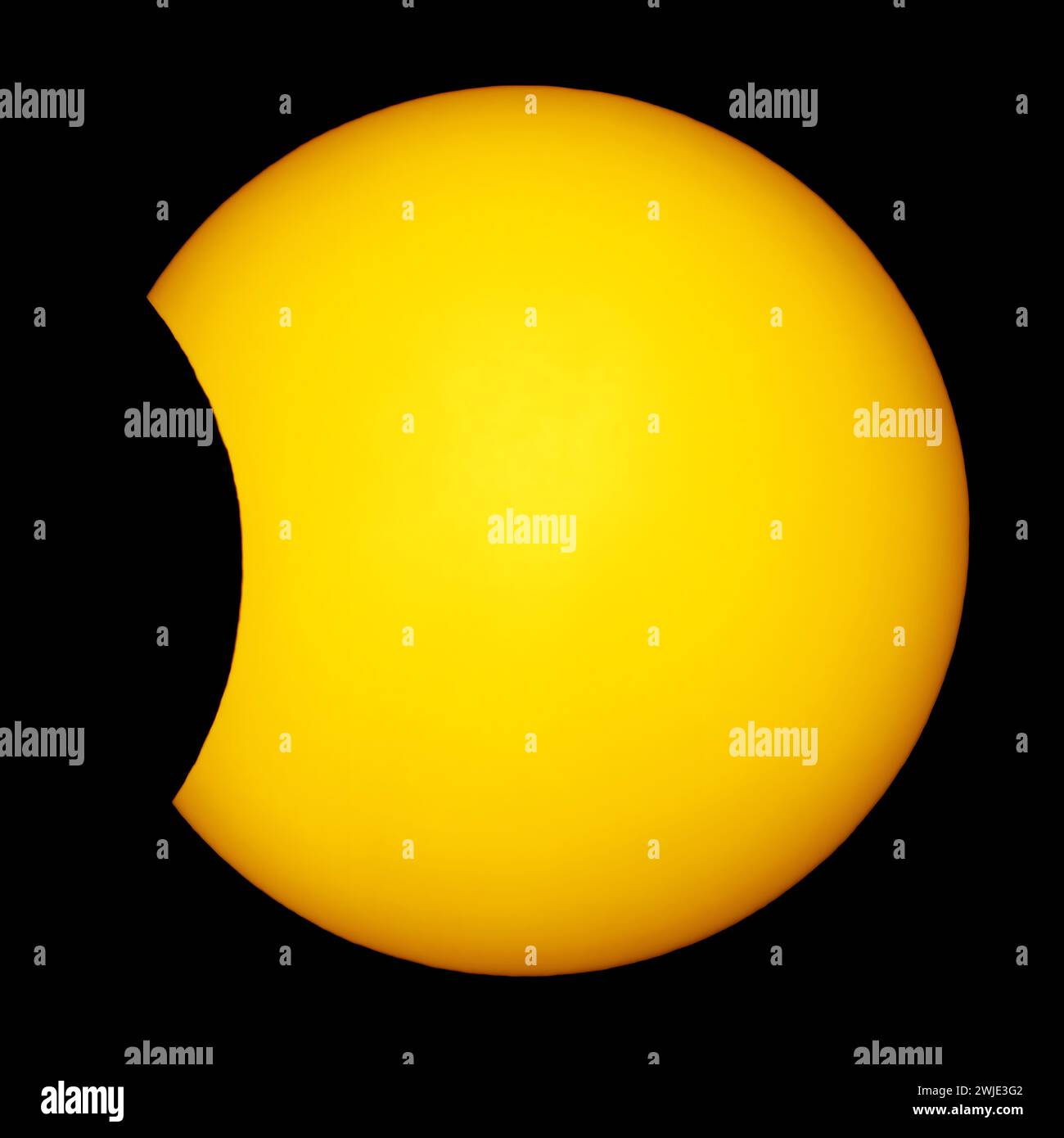 Solar Eclipse capture. The view of the Sun during Solar Eclipse. The ...