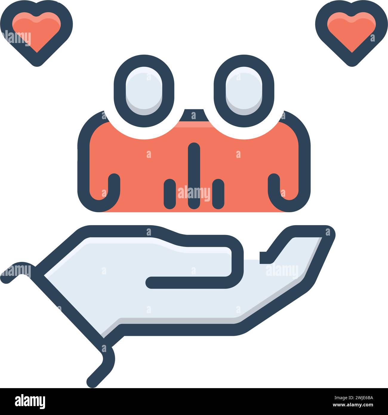 Icon caring friendly Stock Vector Images - Alamy