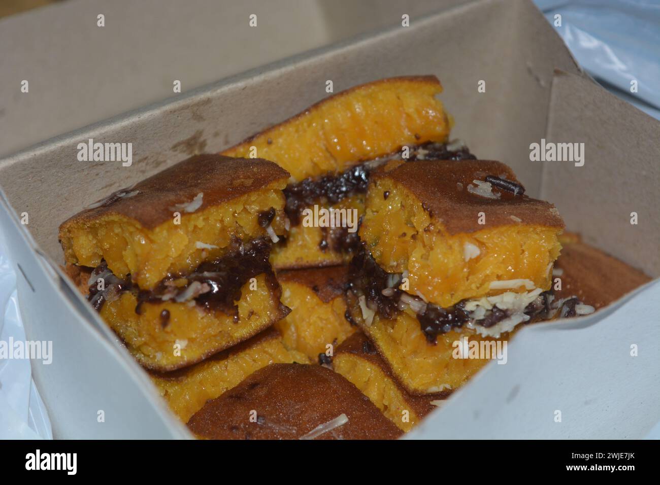 Photo of sweet martabak with chocolate and cheese topping Stock Photo