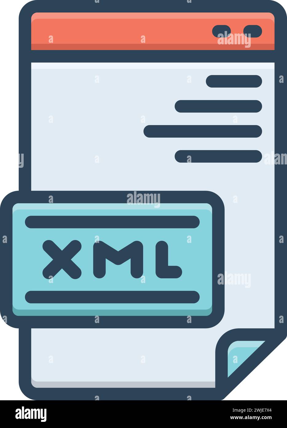 Icon for xml,document Stock Vector