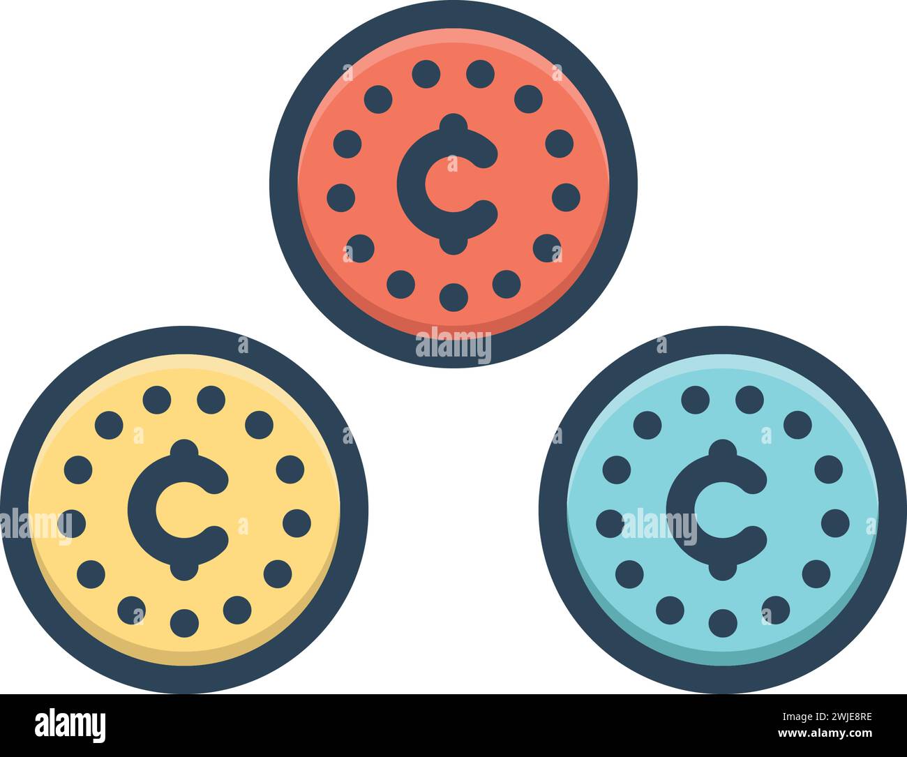 Icon for cents,money Stock Vector