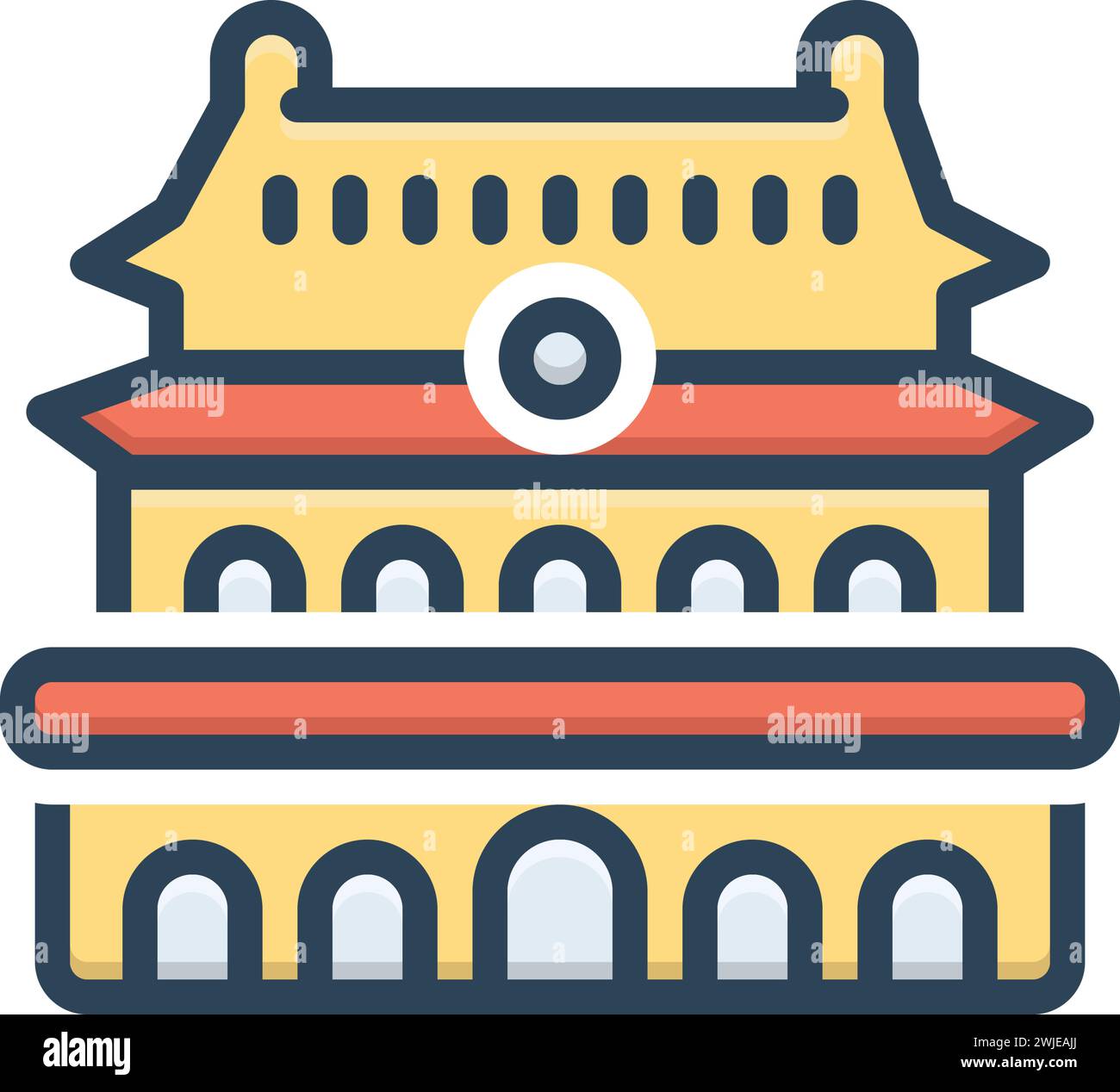 Icon for beijing,seoul Stock Vector