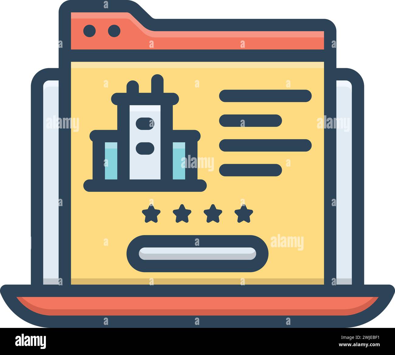 Icon for booking,reservation Stock Vector