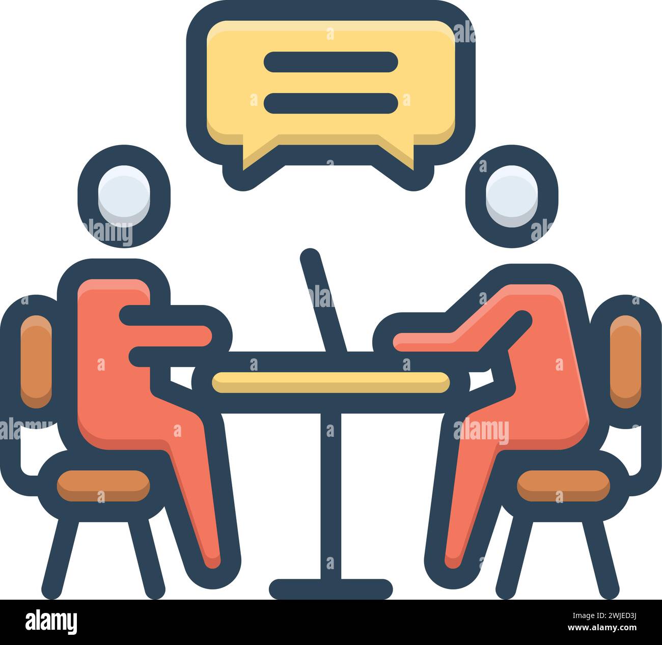 Icon for interview,meeting Stock Vector