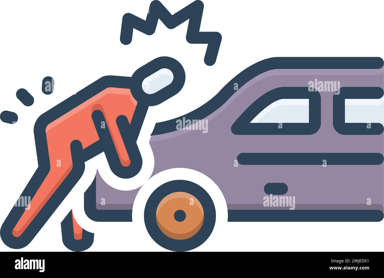 Car accident with injuries Stock Vector Images - Alamy