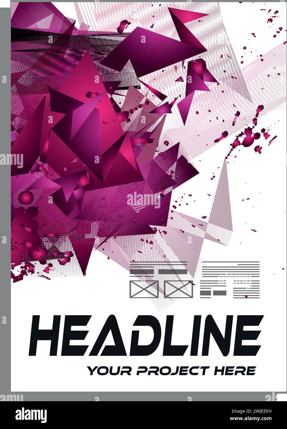 Vector modern business flyer template with abstract design Stock Vector