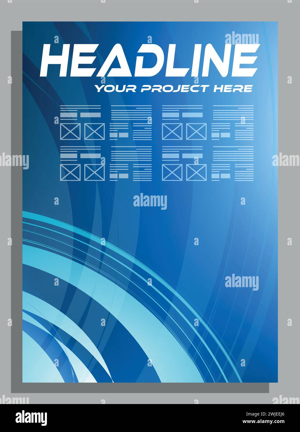 Vector modern business flyer template with abstract design Stock Vector