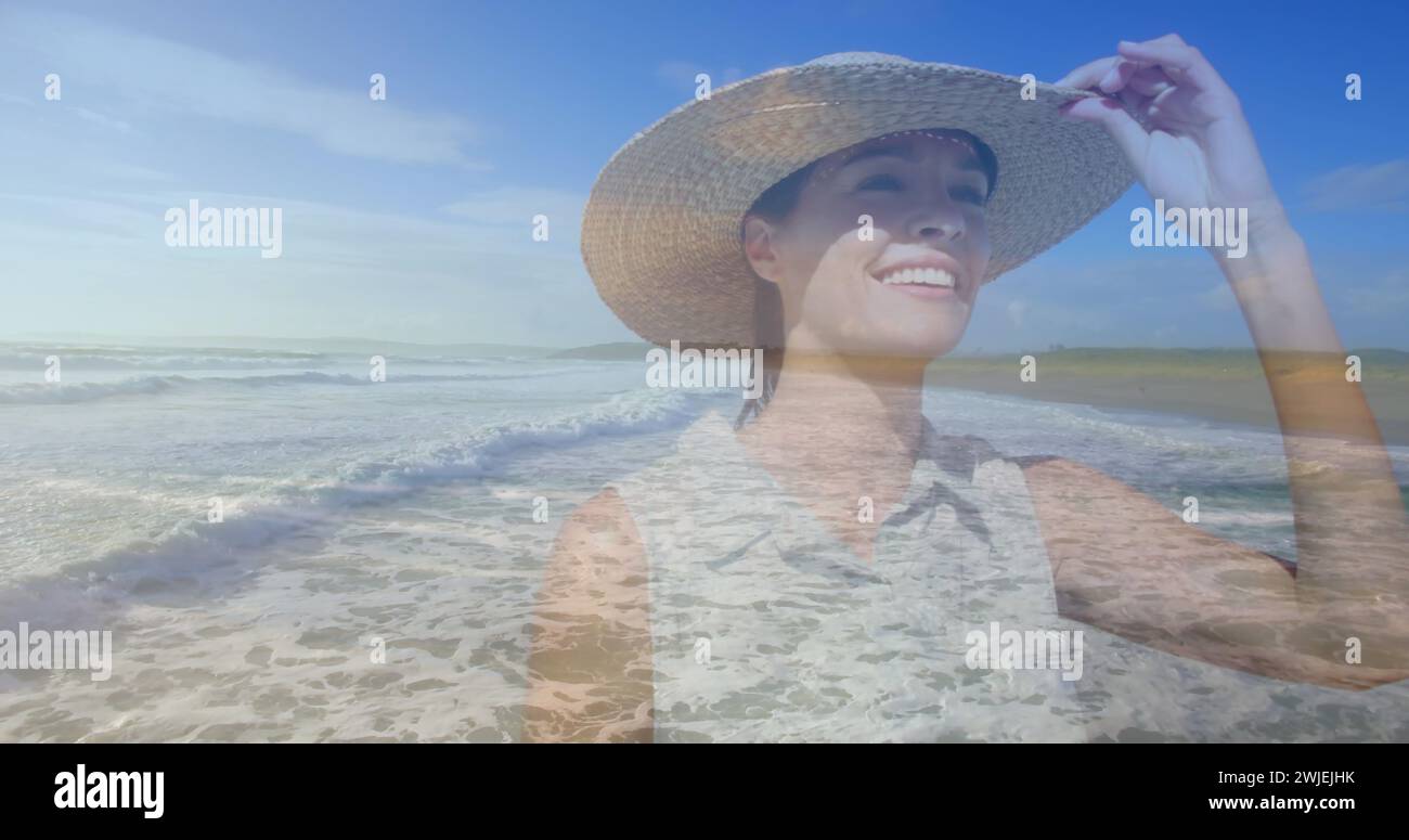 Woman walks leisurely on serene hi-res stock photography and images - Alamy