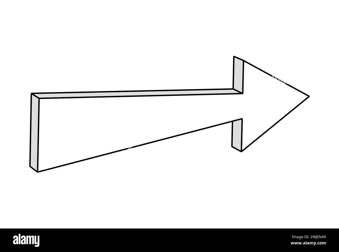 Arrow Graph Rise An arrow rising up as on a graph isolated on white Stock Photo - Alamy
