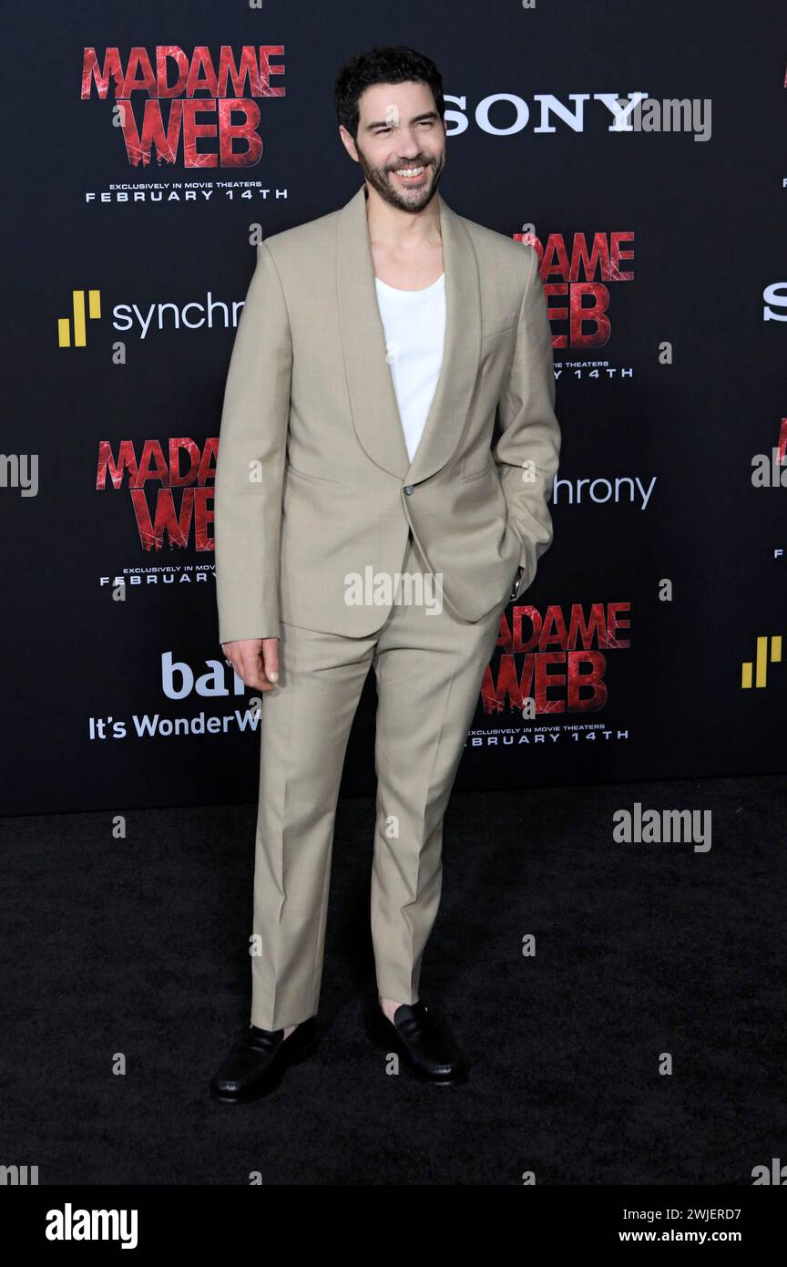 Tahar Rahim bei der Weltpremiere des Kinofilms 'Madame Web' im Regency Village Theatre. Los Angeles, 12.02.2024 Stock Photo